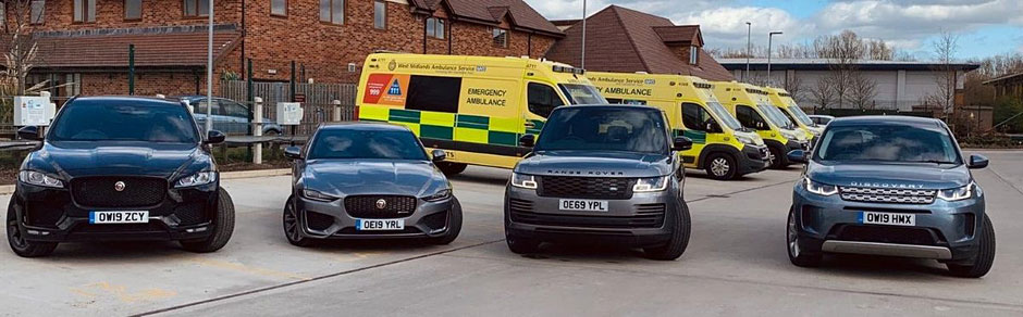 14 jaguar and land rover vehicles supplied to the west midlands ambulance service university nhs foundation trust to test staff with coronovirus symptoms 2